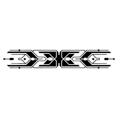 Futuristic Abstract Geometric Border Tech, Minimal,