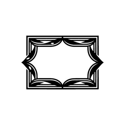 Elegant Black and White Decorative Frame, Minimalist Style