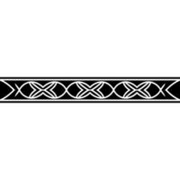 Geometric Border Repeating Pattern in Black and White on Gradient Background vector