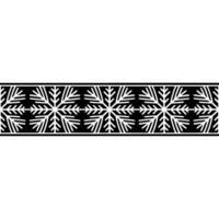 Snowflake Border, Black and White Winter Pattern vector