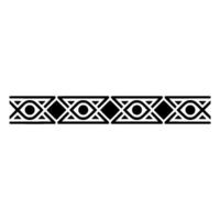 Geometric Eye Pattern Border Minimalist Black on White vector