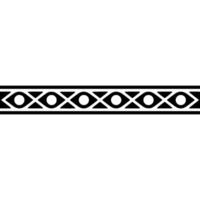 Geometric Eye Pattern Border, Illustration on White Background vector