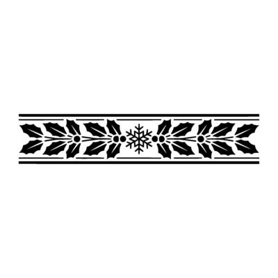 Elegant Black White Christmas Border 1