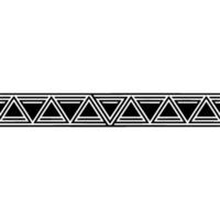 Geometric Tribal Border, Black and White, Minimalist Pattern vector