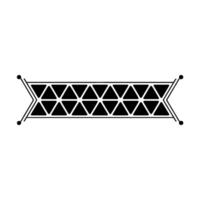 Geometric Banner Abstract Black Triangles on White, Minimalist vector