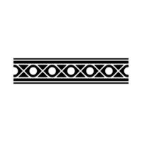 Geometric Black Border, Decorative Repeating Pattern on White vector