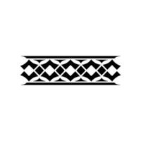 Geometric Black and White Border on Light Background - Monochrome vector