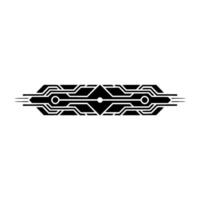 Minimalist Tech Element Abstract Geometric Circuit vector