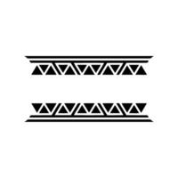 Minimalist Geometric Border, Black Triangles, White Background vector