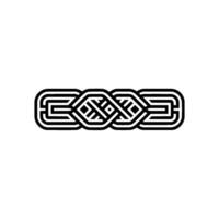 Abstract Celtic Knot in Black and White vector