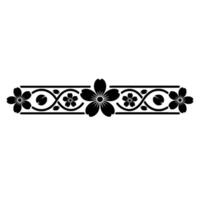 Black Floral Border Simple Elegance for Creative Projects vector