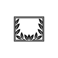 Minimalist Laurel Wreath Frame, Elegant for Logos Invitations vector