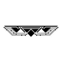 Tech Abstract Circuitry Element on White vector