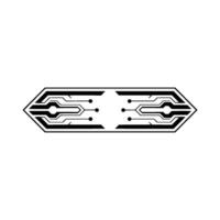 Minimalist Circuit Board Technology, Data, and Innovation vector