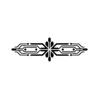 Abstract Circuit Board Element on White vector