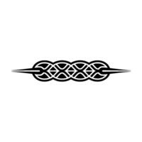 Black White Ornamental Dart, Celtic Knot Style, vector