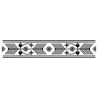 Minimalist Christmas Border Element, Snowflakes and Arrows vector