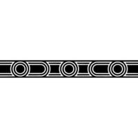 Modern Art Deco Border, Geometric Pattern, Black and White, Minimal vector