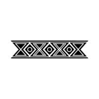Geometric Black and Silver Ribbon Ornament, Abstract vector