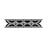 Black and White Geometric Border on White Background - Ornament vector