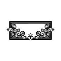 Elegant Floral Frame in Black and White 1 - Floral frame vector