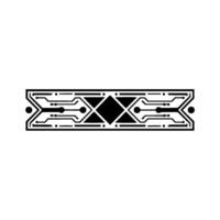 Modern Tech Border, Minimalist Circuitry Element vector