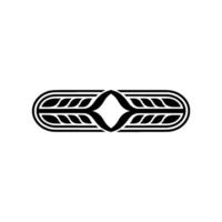 Minimalist Black and White Geometric Pattern vector