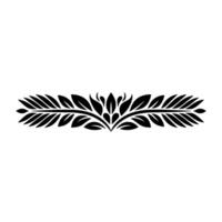 Elegant Black Floral Ornament on Gradient Background vector