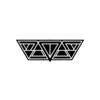 Geometric Minimalist, Black Triangles on White Background vector