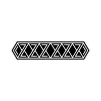 Geometric Border Ornament Black White Minimalist - Abstract vector