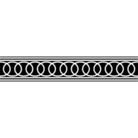 Elegant Black and White Geometric Border on White Background - Pattern vector