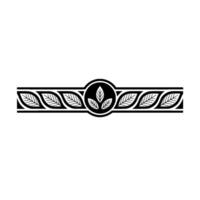 Elegant Leafy Border Minimalist Black and White vector