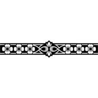 Minimalist Floral Border Elegant Black and White Pattern vector