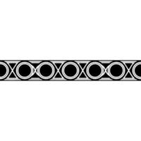 Geometric Art Deco Border Monochrome Pattern with Circles Triangles vector