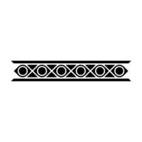 Geometric Black and White Border, Abstract Pattern - Element vector