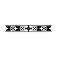 Elegant Black Ornamental Border Element, Illustration - Ornament vector