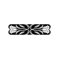 Elegant Floral Border in Black and White, Decorative Element 2 vector