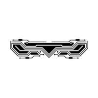 Abstract Circuit Board Element on White Background Tech, Modern, Digital vector