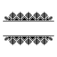Minimalist Geometric Pine Tree Border for Text Space vector