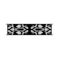 Elegant Black Floral Border, , Decorative Element - Pattern vector