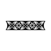 Elegant Floral Border in Black and White 15 - Pattern vector