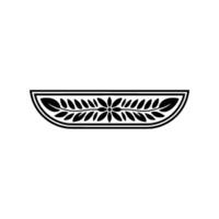 Elegant Botanical Border, Black and White, Minimalist vector