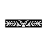 Elegant Black and White Floral Border Element 5 vector