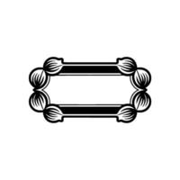 Elegant Black White Decorative Frame - Border vector