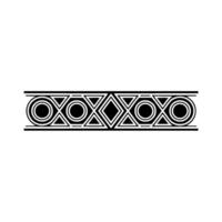 Geometric Black White Border Abstract Decorative Element vector