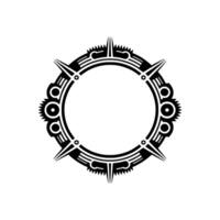 Art Deco Circular Element with Spikes, vector