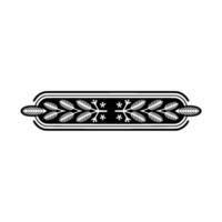 Elegant Black and White Floral Ornament, Minimalist 1 vector