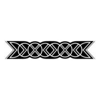 Minimalist Black and White Geometric Ornament - Abstract vector
