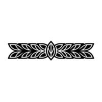 Minimalist Laurel Wreath, Black and White, Decorative Element vector