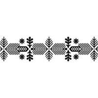 Minimalist Winter Border with Snowflake and Foliage vector